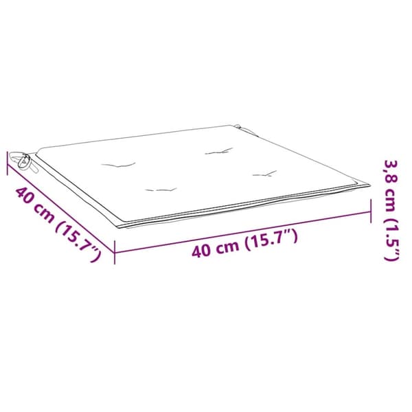 vidaXL Stolsdynor 6 st gräddvit 40x40x3 cm oxfordtyg