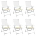 Miniatyrbillede 5 af 10: vidaXL hynder til havestol 6 stk. 40x40x3 cm oxfordstof cremefarvet
