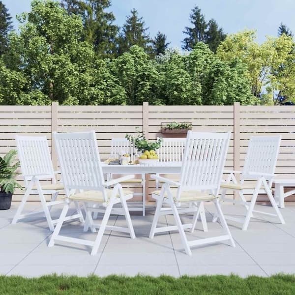vidaXL hynder til havestol 6 stk. 40x40x3 cm oxfordstof cremefarvet