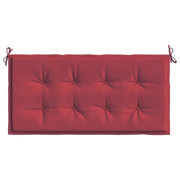 vidaXL Bänkdyna för trädgården vinröd 100x50x3 cm oxfordtyg