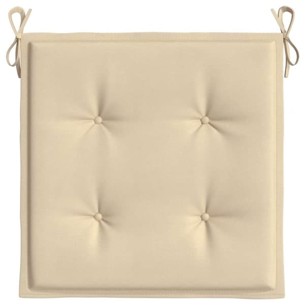 vidaXL Stolsdynor 6 st beige 40x40x3 cm oxfordtyg