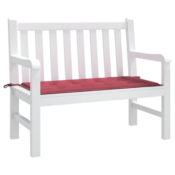 vidaXL hynde til havebænk 100x50x3 cm oxfordstof vinrød