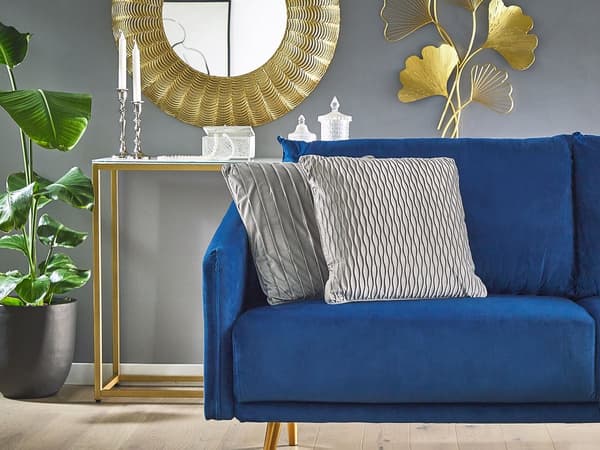 Uppsättning med 2 Prydnadskuddar Grå Rektangulär 45 x 45 cm Traditionell Tillbehör