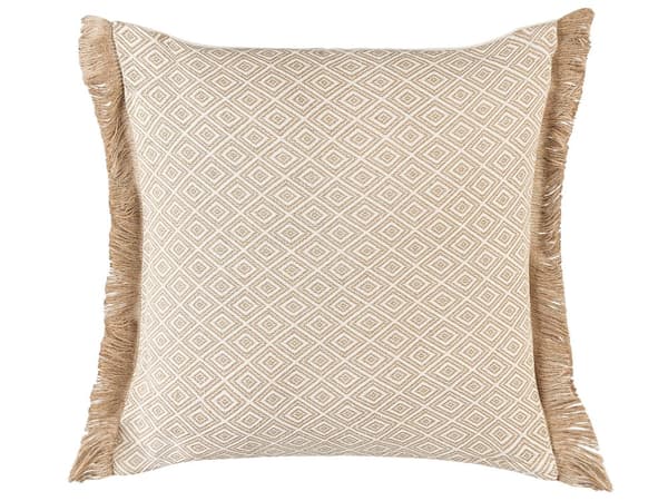 Dekorativ Kudde 2 st Beige Geometriskt Mönster 45 x 45 cm Modern Boho Tillbehör