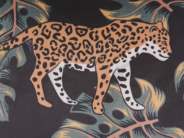 Dekorativ Kudde Svart Djurtryck 45 x 45 cm Tiger Motiv Modern Tillbehör