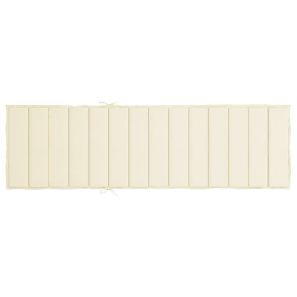 vidaXL hynde til liggestol 200x70x3 cm oxfordstof cremefarvet