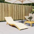 Miniatyrbillede 1 af 9: vidaXL hynde til liggestol 200x70x3 cm oxfordstof cremefarvet