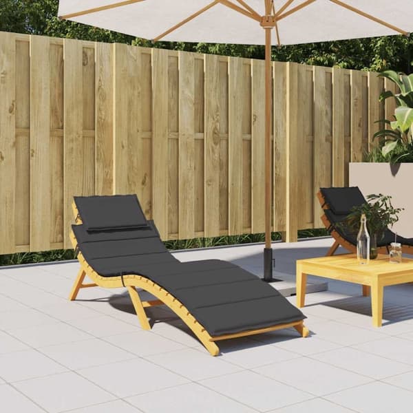 vidaXL hynde til liggestol 186x58x3 cm oxfordstof sort