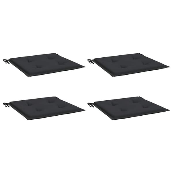 vidaXL hynder til havestol 4 stk. 50x50x3 cm oxfordstof sort