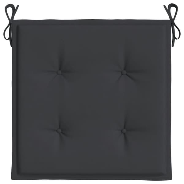vidaXL hynder til havestol 6 stk. 50x50x3 cm oxfordstof sort