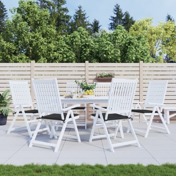 vidaXL hynder til havestol 6 stk. 50x50x3 cm oxfordstof sort