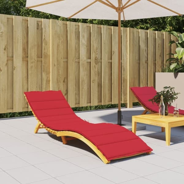 vidaXL hynde til liggestol 200x50x3 cm oxfordstof rød
