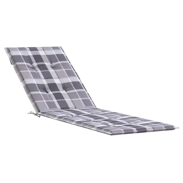 vidaXL hynde til dækstol (75+105)x50x4 cm gråternet mønster
