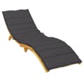 Miniatyrbillede 3 af 9: vidaXL hynde til liggestol 200x50x3 cm oxfordstof sort
