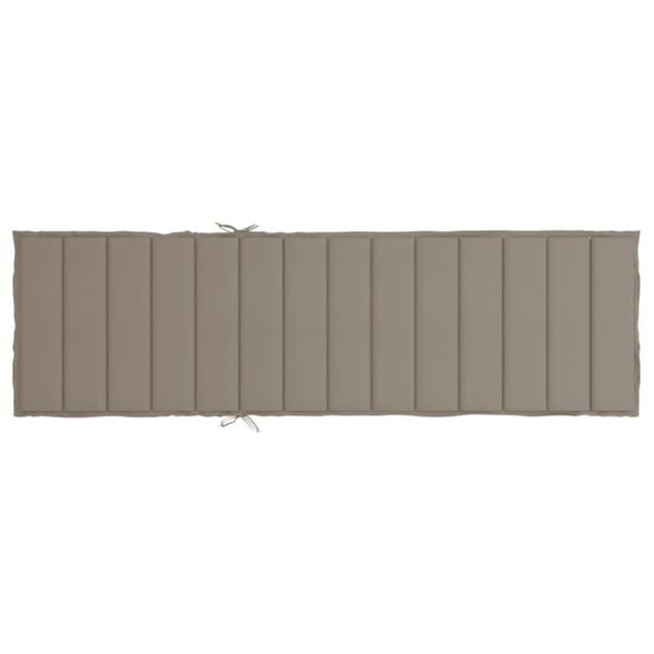 vidaXL hynde til liggestol 200x70x3 cm oxfordstof gråbrun