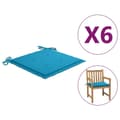 Miniatyrbillede 1 af 8: vidaXL hynder til havestol 6 stk. 50x50x3 cm oxfordstof blå