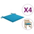 Miniatyrbillede 1 af 8: vidaXL hynder til havestol 4 stk. 50x50x3 cm oxfordstof blå
