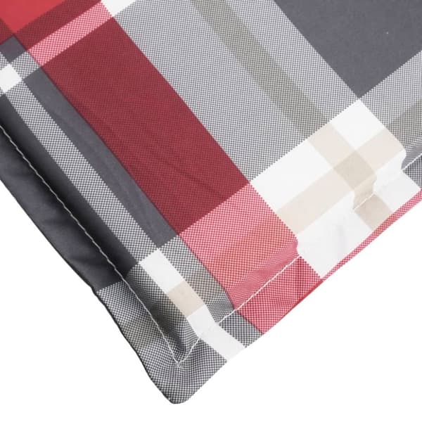 vidaXL hynde til liggestol 200x60x3 cm oxfordstof rødternet