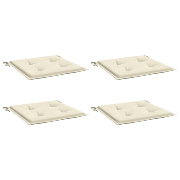 vidaXL hynder til havestol 4 stk. 50x50x3 cm oxfordstof cremefarvet