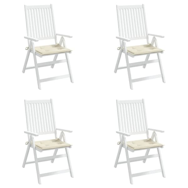 vidaXL hynder til havestol 4 stk. 50x50x3 cm oxfordstof cremefarvet
