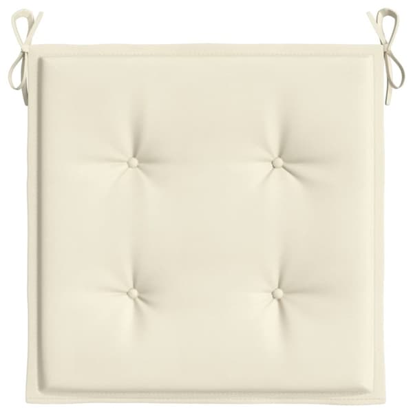 vidaXL hynder til havestol 4 stk. 50x50x3 cm oxfordstof cremefarvet
