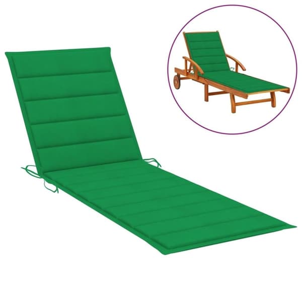 vidaXL hynde til liggestol 200x50x3 cm oxfordstof grøn