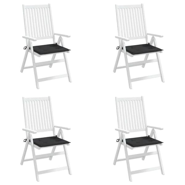 vidaXL Stolsdynor 4 st svart 50x50x3 cm oxfordtyg