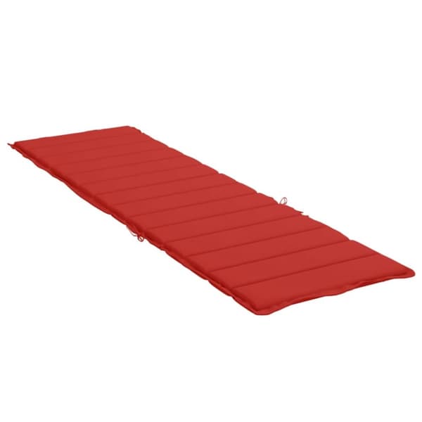vidaXL Solsängsdyna röd 200x50x3 cm oxfordtyg