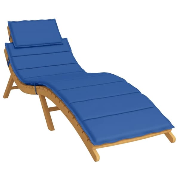 vidaXL Solsängsdyna kungsblå 186x58x3 cm oxfordtyg