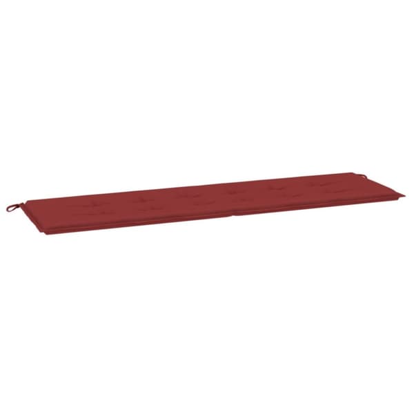 vidaXL Bänkdyna för trädgården vinröd 180x50x3 cm oxfordtyg