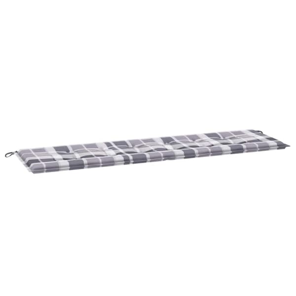 vidaXL hynde til havebænk 180x50x3 cm oxfordstof ternet grå