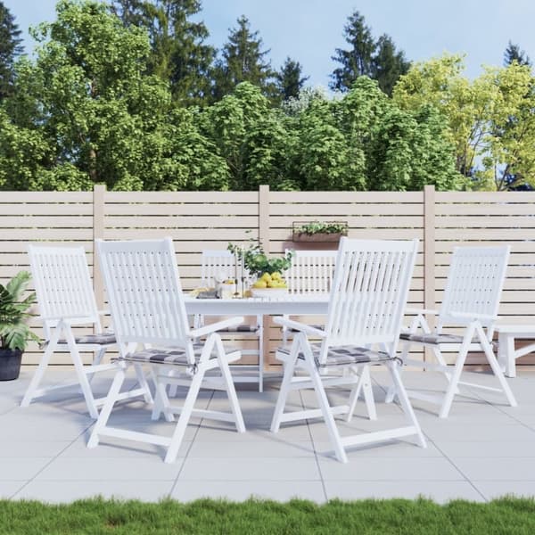 vidaXL hynder til havestol 6 stk. 50x50x3 cm oxfordstof gråternet