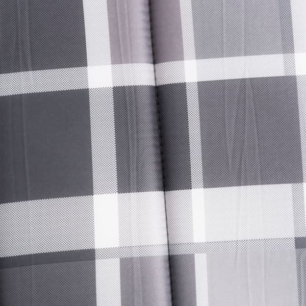 vidaXL Solsängsdyna grårutig 200x50x3 cm oxfordtyg