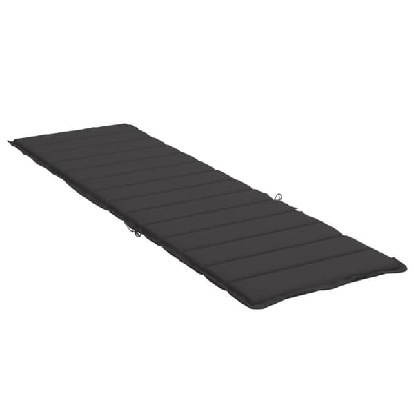 vidaXL Solsängsdyna svart 200x50x3 cm oxfordtyg