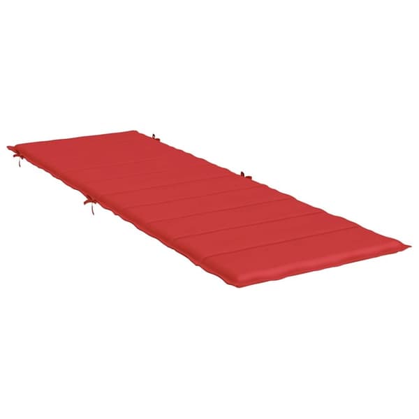 vidaXL Solsängsdyna röd 186x58x3 cm oxfordtyg