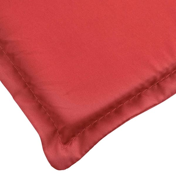 vidaXL Solsängsdyna röd 186x58x3 cm oxfordtyg