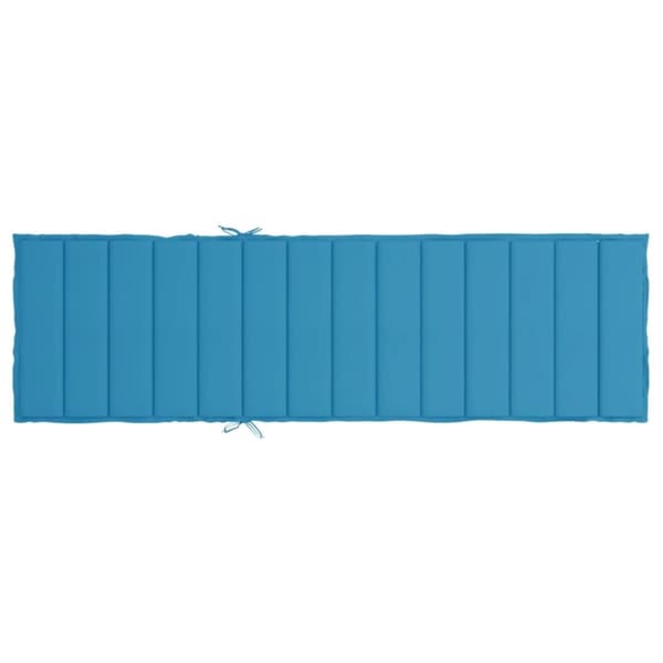 vidaXL Solsängsdyna blå 200x70x3 cm oxfordtyg