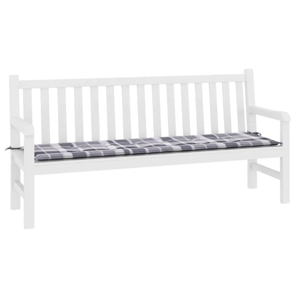 vidaXL Bänkdyna för trädgården grårutig 180x50x3 cm tyg