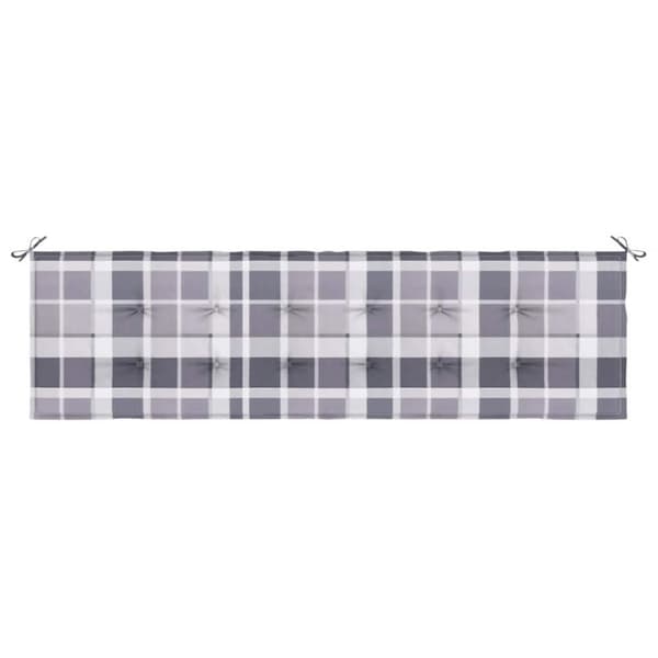 vidaXL Bänkdyna för trädgården grårutig 180x50x3 cm tyg