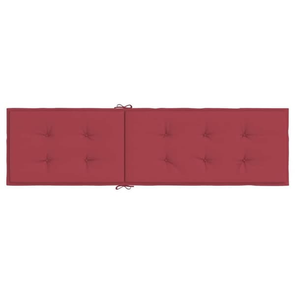 vidaXL Solsängsdyna vinröd (75+105)x50x4 cm