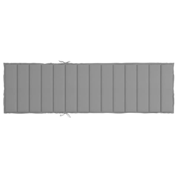 vidaXL hynde til liggestol 200x60x3 cm oxfordstof grå