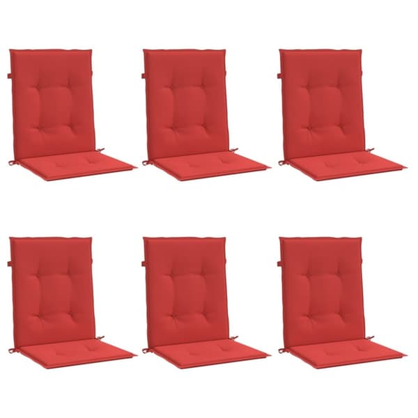 vidaXL Stolsdynor 6 st röd 100x50x3 cm oxfordtyg