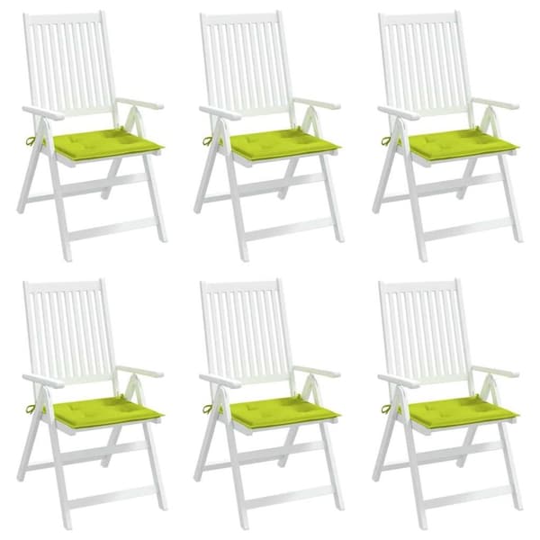 vidaXL hynder til havestol 6 stk. 40x40x3 cm oxfordstof lysegrøn