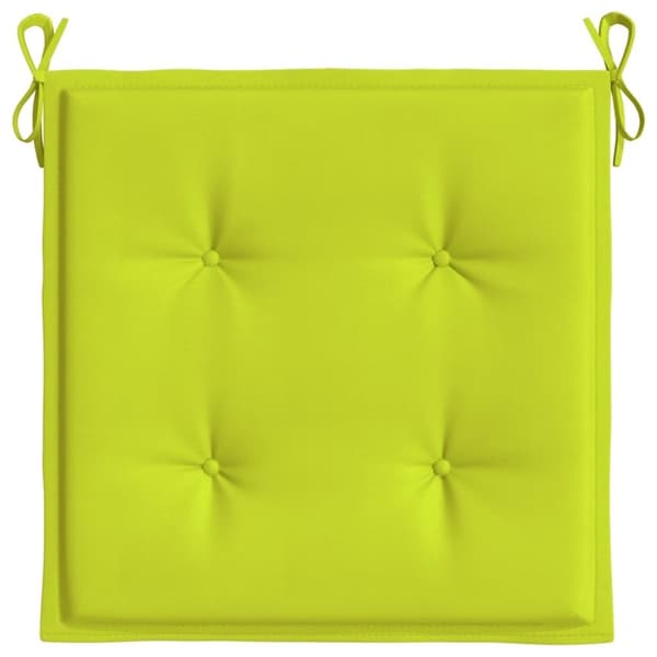 vidaXL Stolsdynor 6 st ljusgrön 40x40x3 cm oxfordtyg