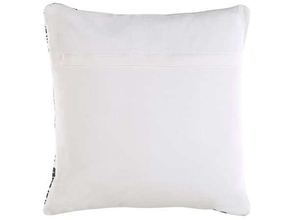 Prydnadskudde 2 st Svart och Vit Bomull 45 x 45 cm Avtagbara Fodral med Polyesterfyllning