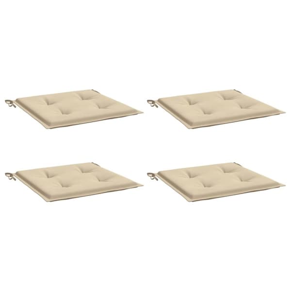 vidaXL hynder til havestol 4 stk. 50x50x3 cm oxfordstof beige