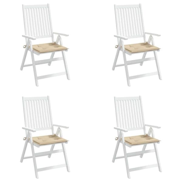 vidaXL hynder til havestol 4 stk. 50x50x3 cm oxfordstof beige