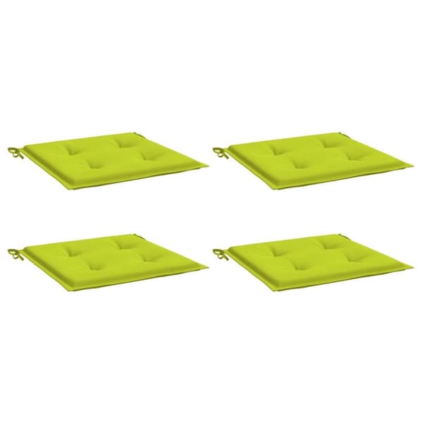 vidaXL hynder til havestol 4 stk. 40x40x3 cm oxfordstof lysegrøn