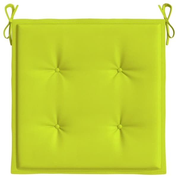 vidaXL hynder til havestol 4 stk. 40x40x3 cm oxfordstof lysegrøn