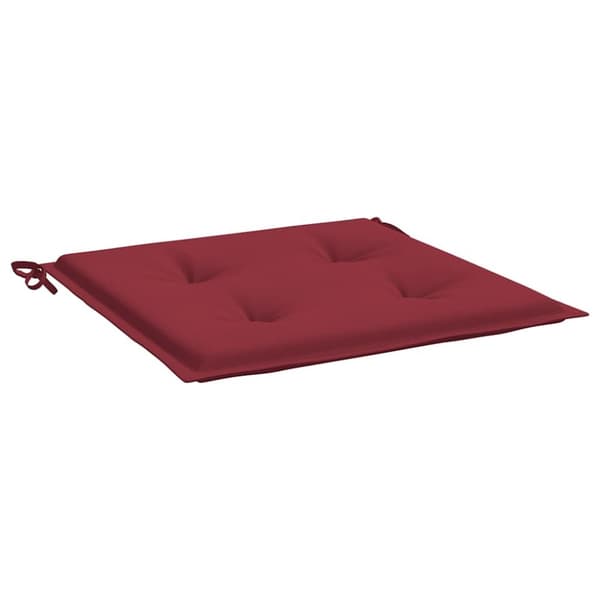 vidaXL hynder til havestol 2 stk. 40x40x3 cm oxfordstof vinrød
